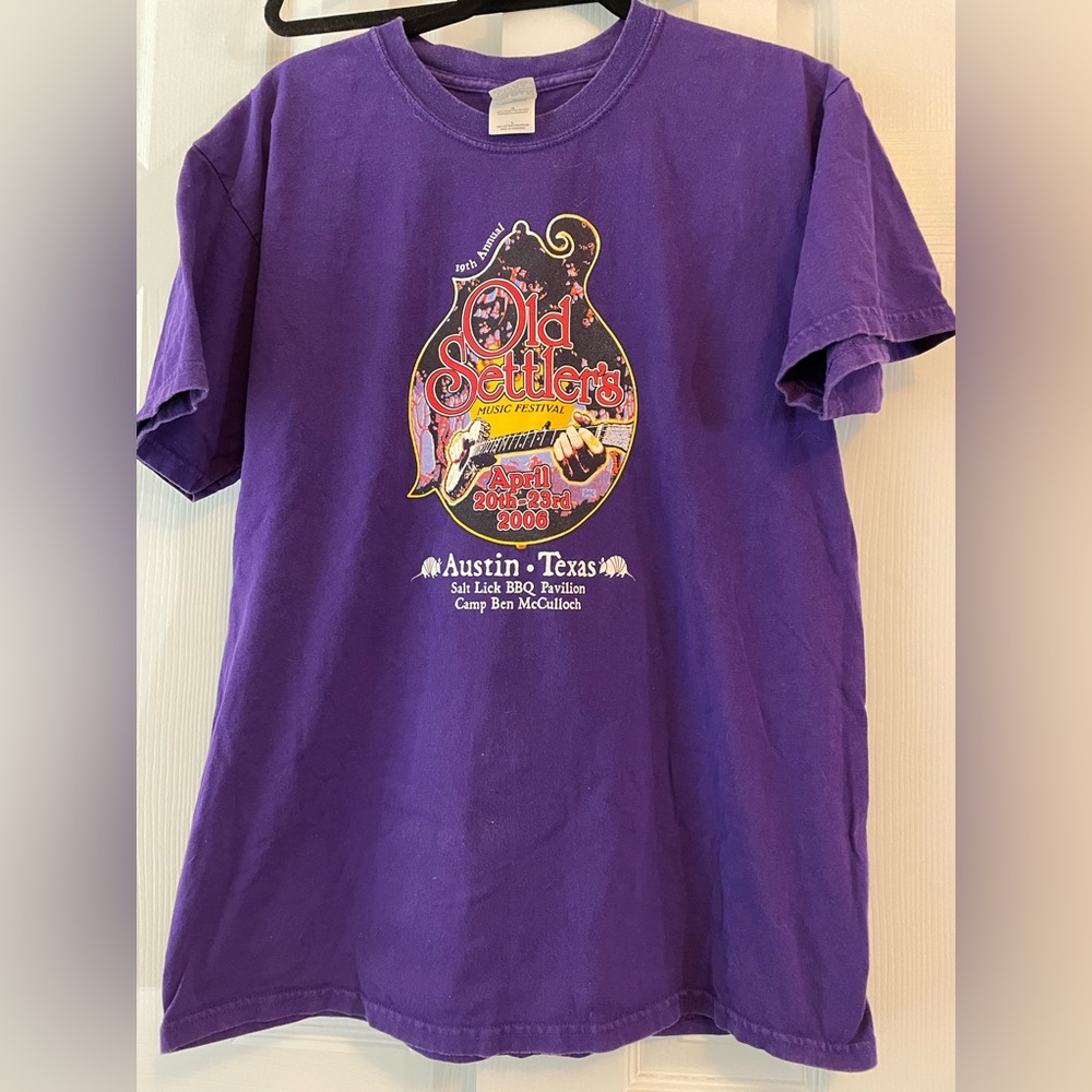 Old Settler’s 2006 music festival. Short sleeve tee shirt PURPLE,, very rare